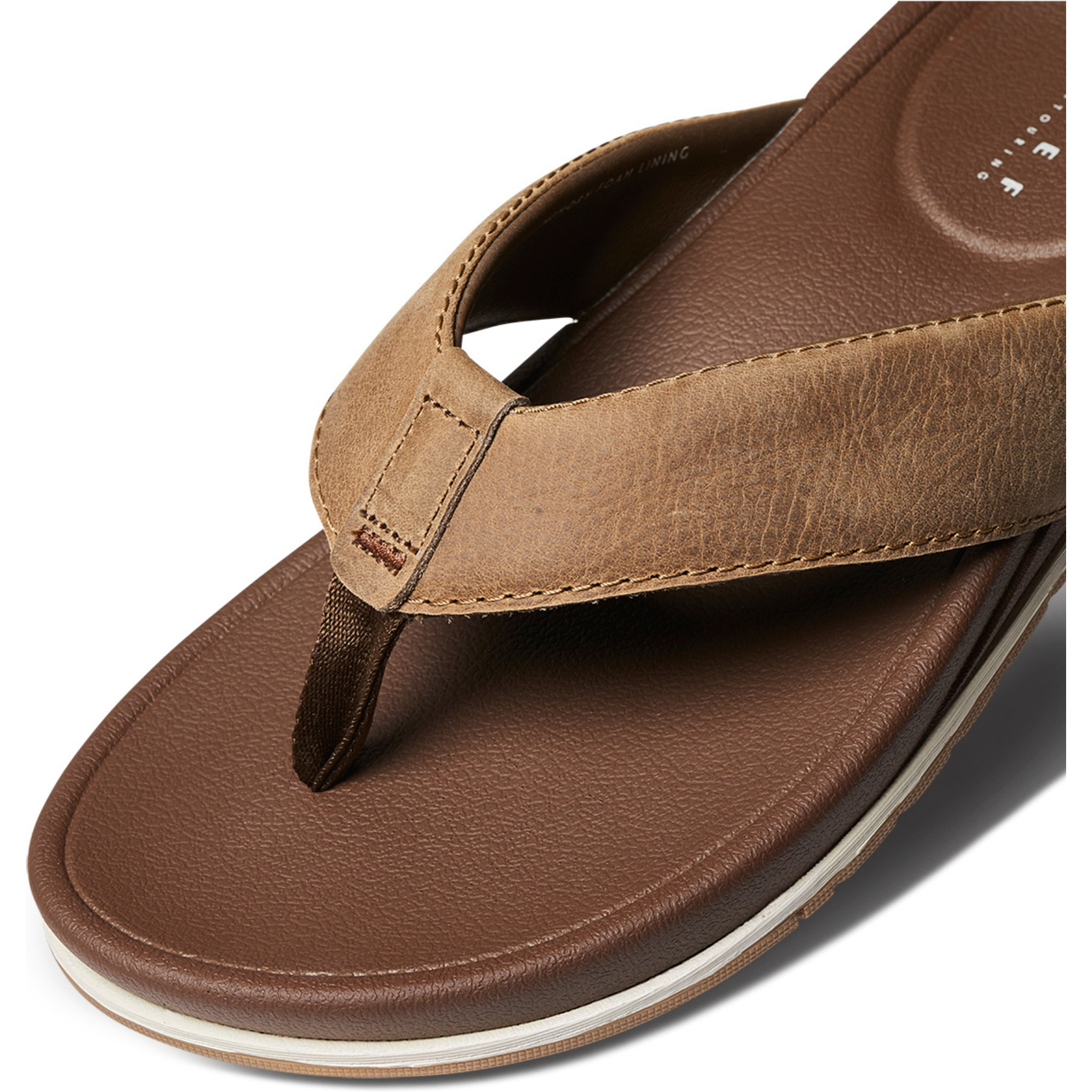 2026 Reef Mens Cushion Bonzer Leather Sandals CJ5506 - Toffee